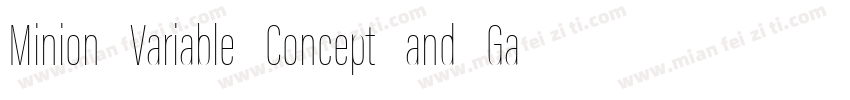 Minion Variable Concept and Garet字体转换